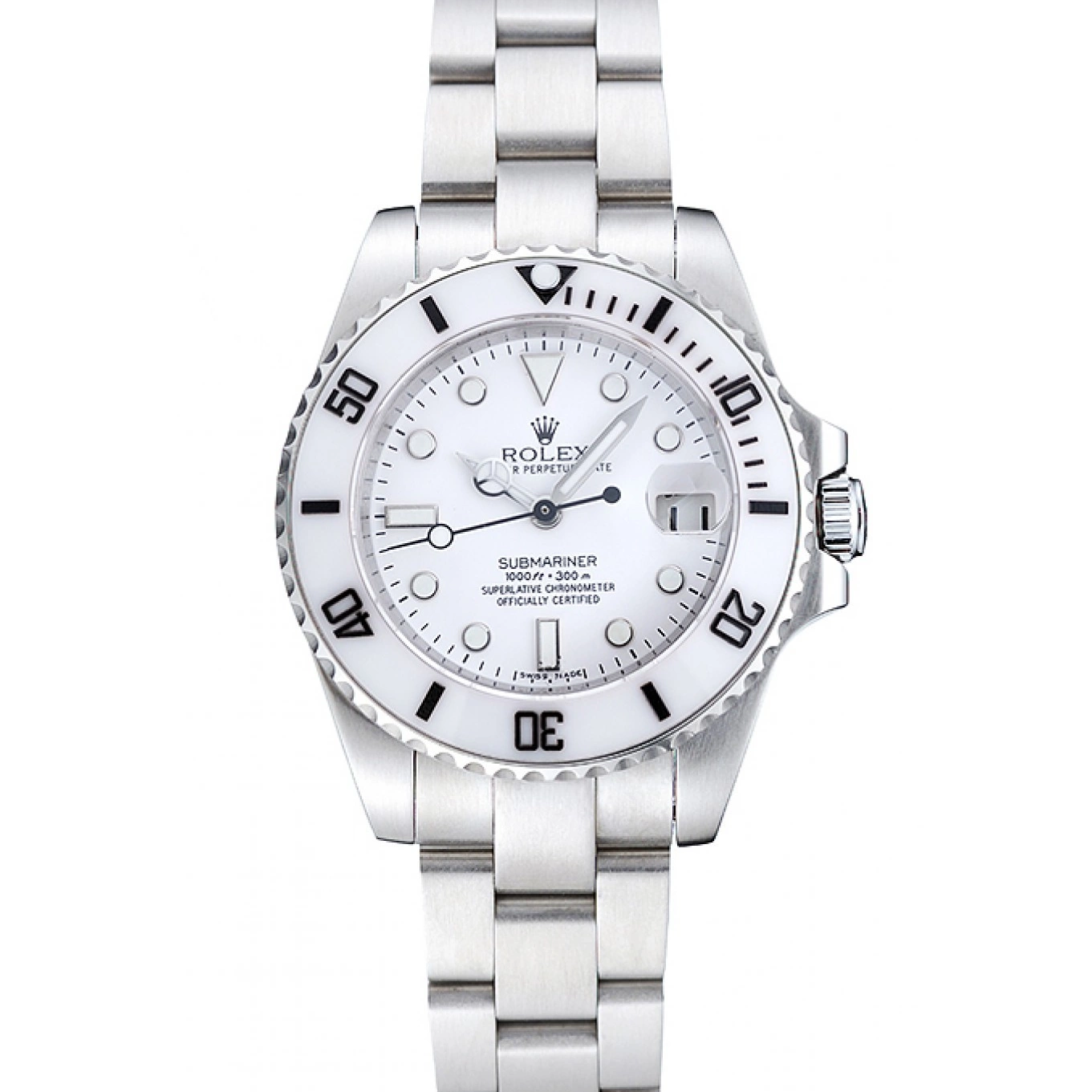 Good Copy Rolex Watches Rolex Bracelet Stainless Dial Submariner 1454152 White Steel 0627
